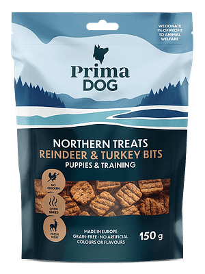 PD NT Bits Reindeer-Turkey for Puppies&Training 150g Teraviljavaba poolniiske maius kutsikatele põhjapõdra-ja kalkunilihaga 150 gr.