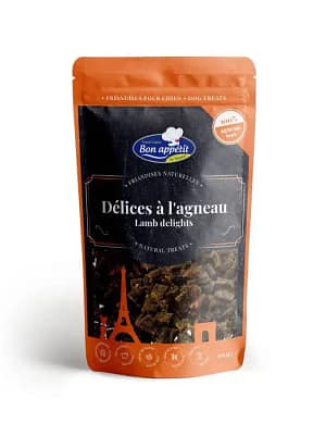 friandises-bon-appetit-lamb-delights-1 BON APPETIT teravilja-ja gluteenivabad treeningmaiused koertele lambalihast 100 gr.