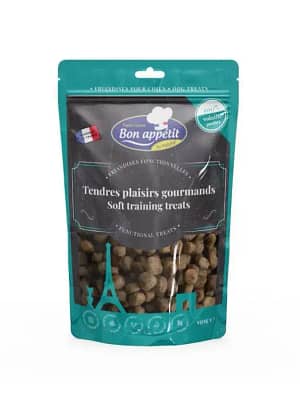 friandises-bon-appetit-soft-training-treats-poultry-1 BON APPETIT poolpehmed gluteenivabad treeningmaiused kanalihaga 150 gr.