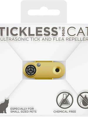 kuldne TICKLESS® Mini Cat ultraheliripats kassidele puukide ja kirpude tõrjeks (kuldne)