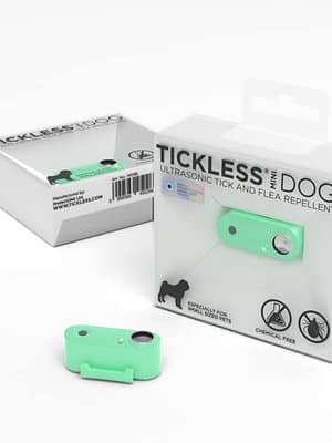 Version 1.0.0 TICKLESS® Mini ultraheliripats alla 15 kg. koertele puukide ja kirpude tõrjeks (mündiroheline)