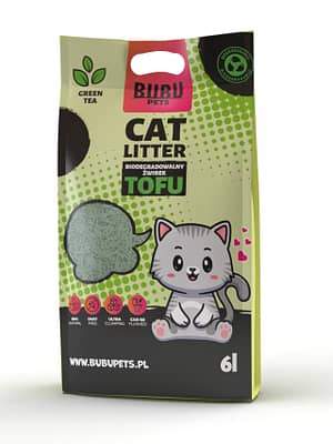 5905309286658.jpg 2,5 kg./6 l. Bubu Pets rohelise tee lõhnaga tofu kassiliiv