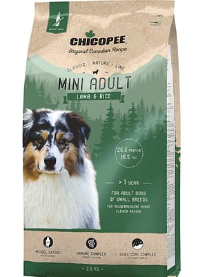 4015598015196.jpg 2 kg. Chicopee CNL Mini Adult nisuvaba täissööt väikest kasvu täiskasvanud koertele lambaliha & riisiga