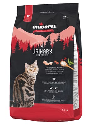 4015598018180.jpg 1,5 kg. Chicopee HNL Urinary täissööt linnulihaga täiskasvanud kassidele, kellel on tundlik kusetrakt