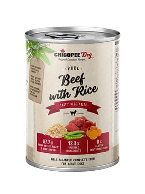 4015598019026.jpg 400 gr. Chicopee Pure konservsööt täiskasvanud koertele veiseliha & riisiga