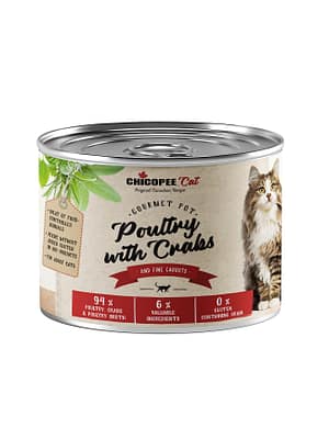 4015598019200.jpg 195 gr. Chicopee Gourmet konservsööt täiskasvanud kassidele linnuliha ja krabiga