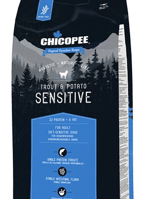 4015598022972.jpg 2 kg. Chicopee HNL Sensitive teraviljavaba täissööt tundliku seedimisega täiskasvanud koertele forelli & kartuliga