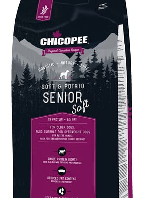 4015598023009.jpg 2 kg. Chicopee HNL Soft Senior teraviljavaba poolpehme täissööt eakatele või ülekaalulistele täiskasvanud koertele kitseliha & kartuliga