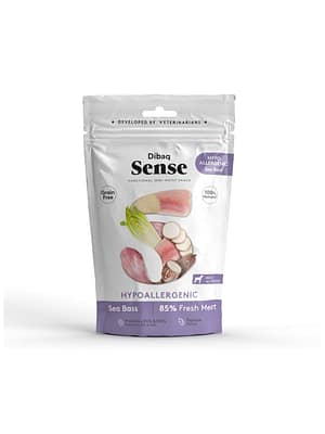 ahvenaga Dibaq Sense Snack Hypoallergenic teraviljavaba maius koertele valge kalaga (ahven) 100 gr.