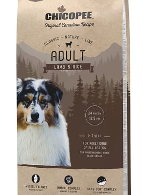 4015598015257.jpg 15 kg. Chicopee CNL nisuvaba täissööt igas suuruses täiskasvanud koertele lambaliha & riisiga