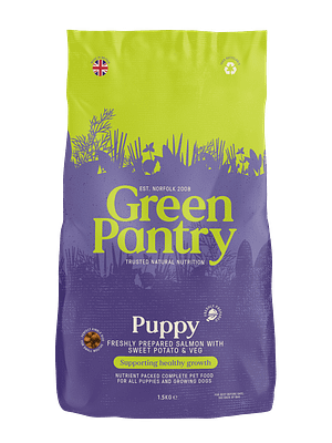 puppy 1,5 kg. Green Pantry keemia-ja teraviljavaba täissööt kutsikatele ja kasvavatele koertele värske lõhe & maguskartuliga