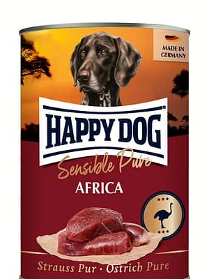 01_Sensible-Pure-Africa_400g_1920x1920 6 x 400 gr. Happy Dog Sensible Pure Africa teraviljavaba konservsööt täiskasvanud koertele jaanalinnulihast