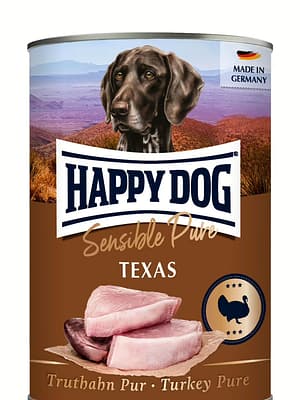 01_Sensible-Pure-Texas_400g_1920x1920 6 x 800 gr. Happy Dog Sensible Pure Texas teraviljavaba täissööt täiskasvanud koertele kalkunilihast