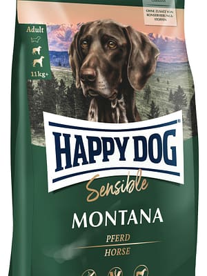 Sensible_Montana_livo 10 kg. Happy Dog Sensible Montana teraviljavaba täissööt täiskasvanud koertele hobuselihaga