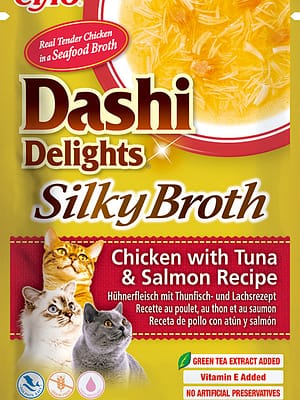 合成用L130903_EU885_04 40 gr.Inaba Dashi Delights Silky Broth kanaliha, tuunikala ja lõhega konservsööt kassidele