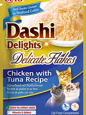 EU892 40 gr. Inaba Dashi Delights Delicate Flakes kanaliha ja tuunikalaga konservsööt kassidele