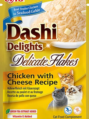EU893 40 gr. Inaba Dashi Delights Delicate Flakes kanaliha ja juustuga konservsööt kassidele