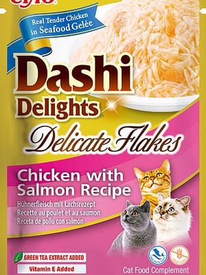 EU894 40 gr. Inaba Dashi Delights Delicate Flakes kanaliha ja lõhega konservsööt kassidele