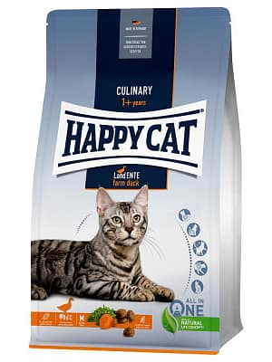 happycat_culinary_adultlandente 4 kg. Happy Cat Culinary adult Duck teraviljavaba täissööt täiskasvanud kassidele pardilihaga