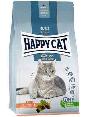 hc_indoor_adult_atlantik_lachs_05-550x550h 4 kg. Happy Cat Indoor adult Atlantic Salmon täissööt täiskasvanud tubastele kassidele lõhega