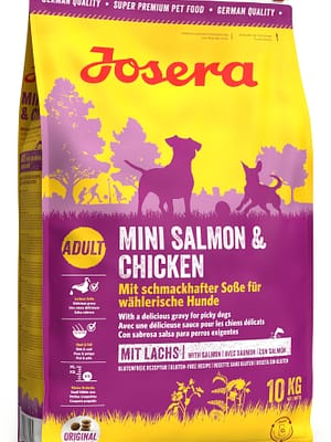 mini lõhe 10 kg. Josera Mini Salmon & Chicken gluteenivaba täissööt väikest kasvu täiskasvanud koertele lõhe & kanaga