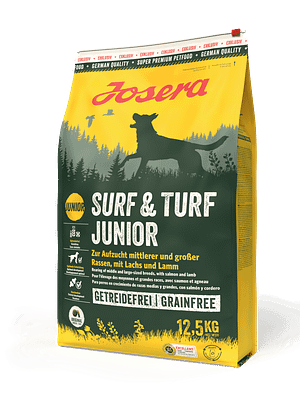 surf ja turf suur 12,5 kg. Josera Surf & Turf Junior teraviljavaba täissööt suurt kasvu juuniorkoertele lambalihaga
