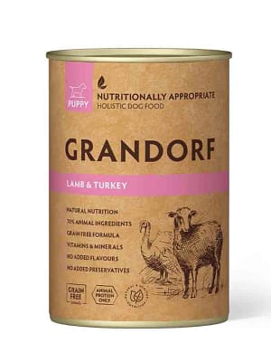 grandorf-vitamins 6 x 200 gr. Grandorf teraviljavaba konservsööt kutsikatele lamba- ja kalkunilihast