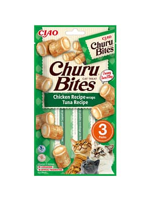 8859387700797.jpg Churu Bites teraviljavaba kassimaius kana ja tuunikalaga 3 x 10 gr.