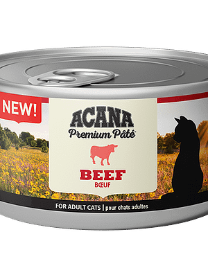 ACANA-Premium-Pate-Wet-Cat-Food-Beef-Front-85g 85 gr. Acana Cat Adult teraviljavaba veisepasteet täiskasvanud kassidele