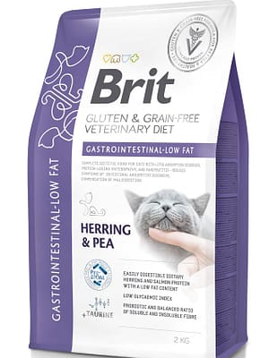 8595602559787.jpg 2 kg. Brit Veterinary Diet Gastrointestinal - Low Fat madala rasvasisaldusega erisööt kassidele