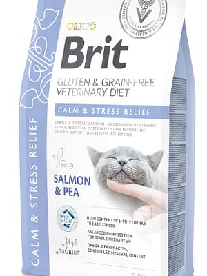 8595602559855.jpg 5 kg. Brit Veterinary Diet Calm & Stress Relief erisööt stressiga seotud probleemidega kassidele