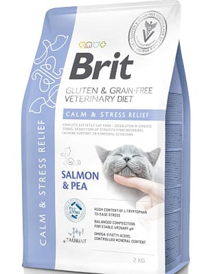 8595602559862.jpg 2 kg. Brit Veterinary Diet Calm & Stress teraviljavaba erisööt kassidele stressiga seotud probleemide korral