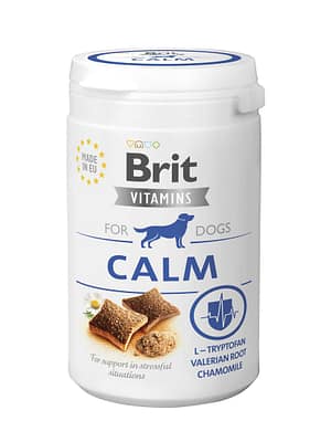 8595602562497.jpg Brit Vitamins Calm poolniiske toidulisand täiskasvanud koertele stressi maandamiseks 150 gr.