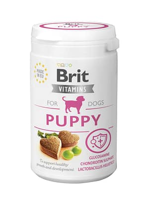 8595602562503.jpg Brit Vitamins Puppy poolniiske toidulisand kutsikatele arengu toetuseks 150 gr.