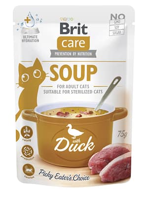 8595602569182.jpg Brit Care Soup with Duck teraviljavaba supp pardilihaga täiskasvanud kassidele 75 gr.