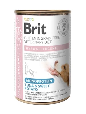 8595602574223.jpg 400 gr. Brit Veterinary Diet Hypoallergenic Monoprotein teraviljavaba konservsööt koertele tuunikalaga