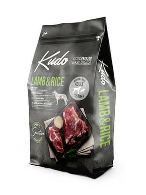 8606109019350.jpg 12 kg. Kudo Lamb & Rice külmpressitud täissööt keskmist ja suurt kasvu täiskasvanud koertele lambalihaga