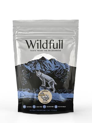 8606111116887.jpg 400 gr. Wildfull Turkey Hairball teraviljavaba täissööt kalkunilihaga täiskasvanud kassidele karvapallide eemaldamise toetuseks