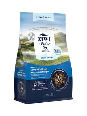 9421038210093.jpg 800 gr. Ziwi Peak Steam & Dried Lamb lambaliha ja roheliste köögiviljadega täissööt igas vanuses koertele