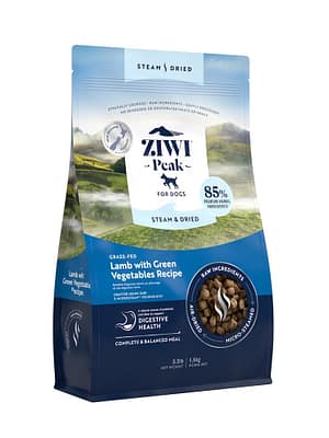 9421038210109-1.jpg 1 kg. Ziwi Peak Steam & Dried Lamb teraviljavaba õhkkuivatatud täissööt igas vanuses koertele lambalihast