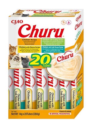 4262365731272.jpg Churu Chicken Varieties multipakk naturaalsed teraviljavabad kassimaiused 20 x 14 gr.