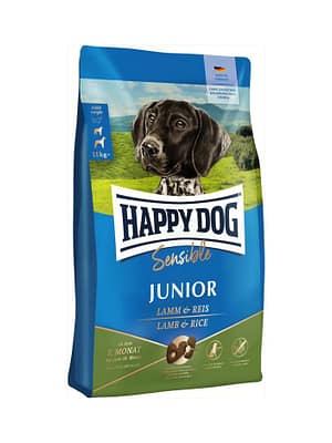 happy-dog-sensible-junior-lamm-ris-17279 10 kg. Happy Dog Sensible Junior gluteenivaba täissööt juuniorkoertele lambaliha & riisiga