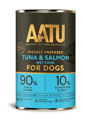AATU-Tuna-Salmon-Wet-Dog-Food- 400 gr. Aatu teraviljavaba konservsööt koertele tuunikala & lõhega