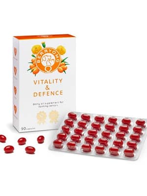 Lisakuva_Vitality-defence_90_blisteri_650x650px BerryOmg Vitality & Defence astelpajukapslid eakatele koertele 90 tk.