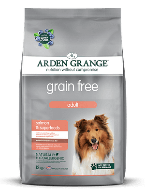 ag646345_ardengrange_dryfood_adult-grain-free-salmon-12kg 12 kg. Arden Grange teraviljavaba täissööt lõhega igas suuruses täiskasvanud koertele