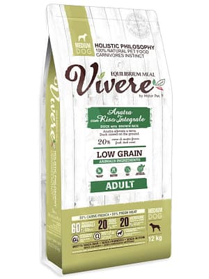 viveremediumadultpart 12 kg. Vivere täissööt keskmist kasvu täiskasvanud koertele pardiliha & riisiga