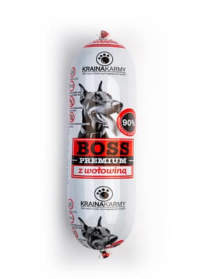1 kg. Boss Premium Beef vorst täiskasvanud koertele veiselihaga