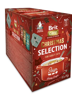 8595602579402.jpg Brit Care Cat Soup Christmas teraviljavabade suppide multipakk kassidele 15 x 75 gr.