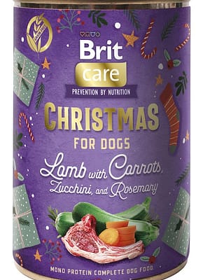 8595602579433.jpg 400 gr. Brit Care Christmas Mono Protein Lamb konservsööt täiskasvanud koertele lambalihaga