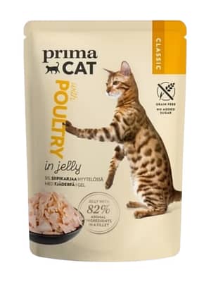 PrimaCat Classic eine linnuliha tarrendis 85g 28 x 85 gr. PrimaCat Classic teraviljavaba eine kassile linnuliha tarrendis